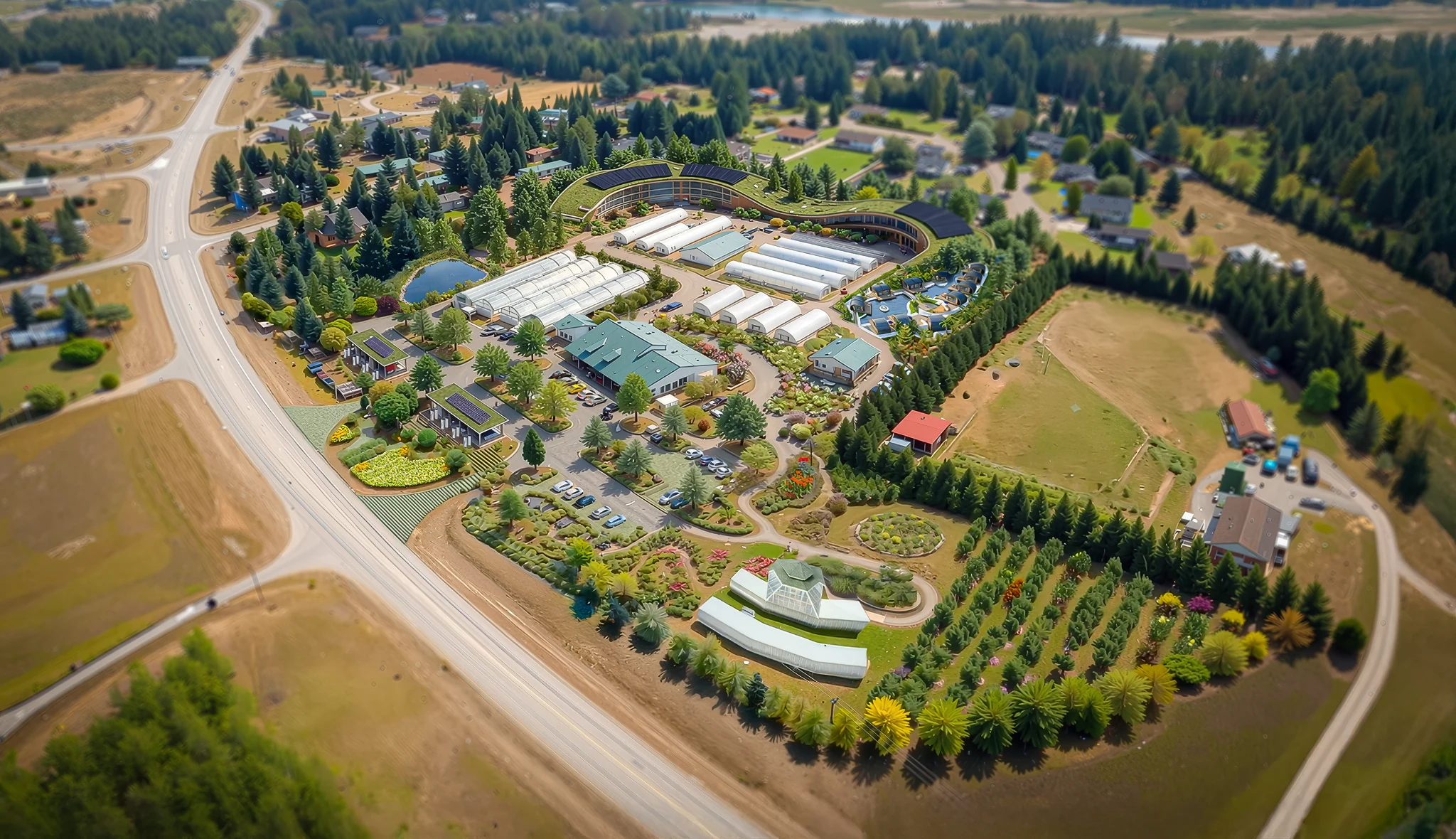 Evergreen Foundry regenerative campus aerial vision