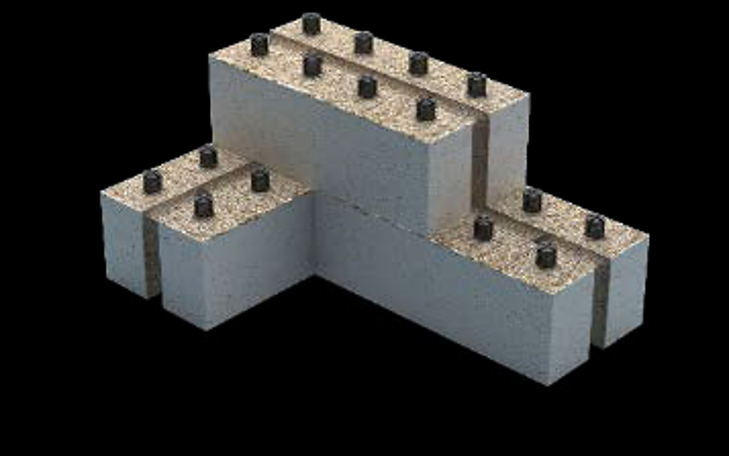 LBS corner block T-intersection assembly