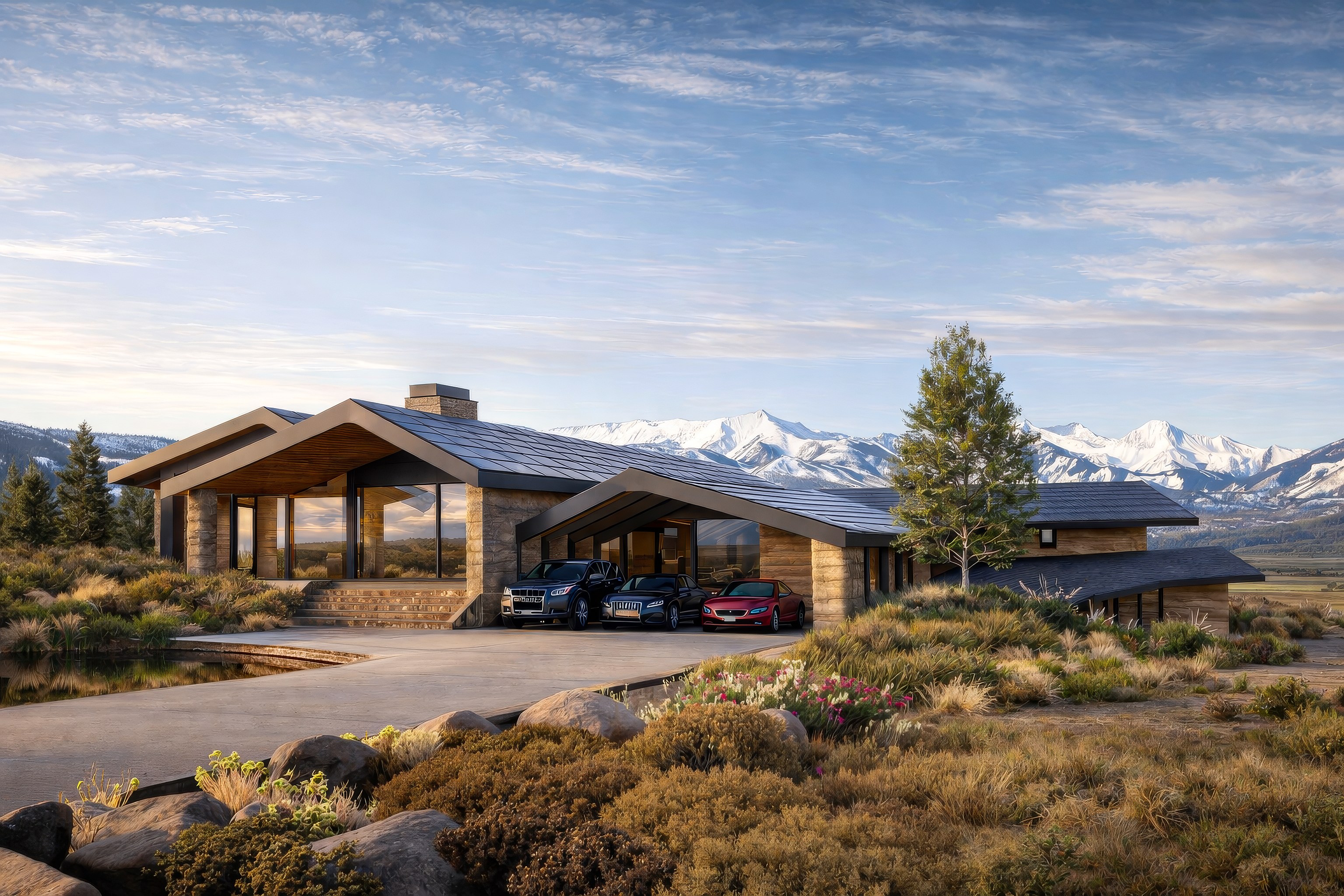 Rectilinear — porte-cochère